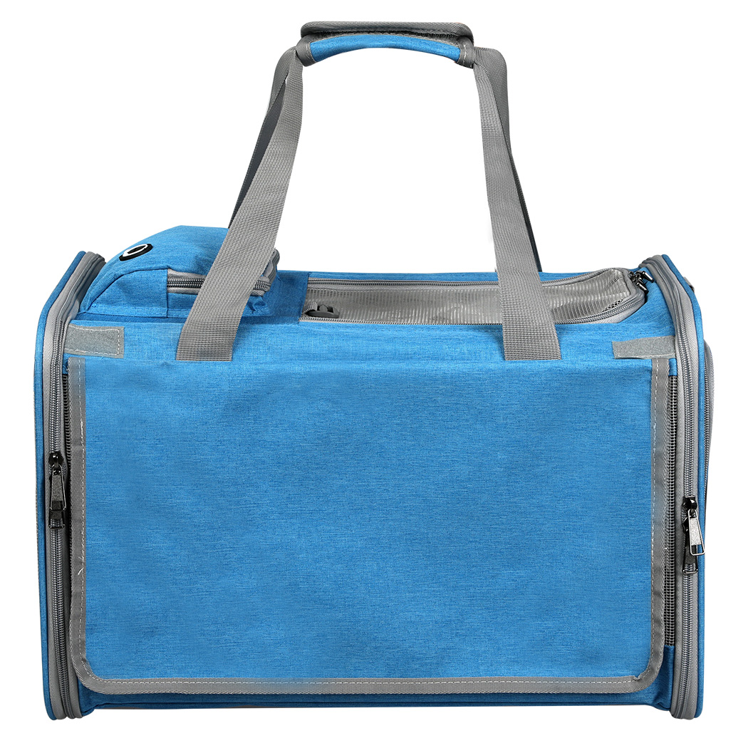 Pawz 3 in 1 Pet Soft Crate Dog Cat Carrier L Size Blue - Image 2